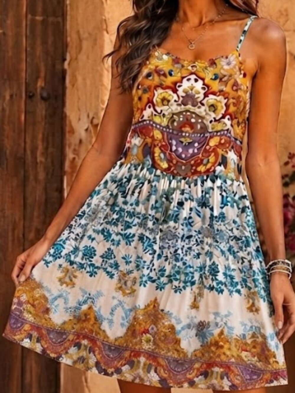 NWT Johnny Was Multicolor Floral & Paisley Print Dress Size Small